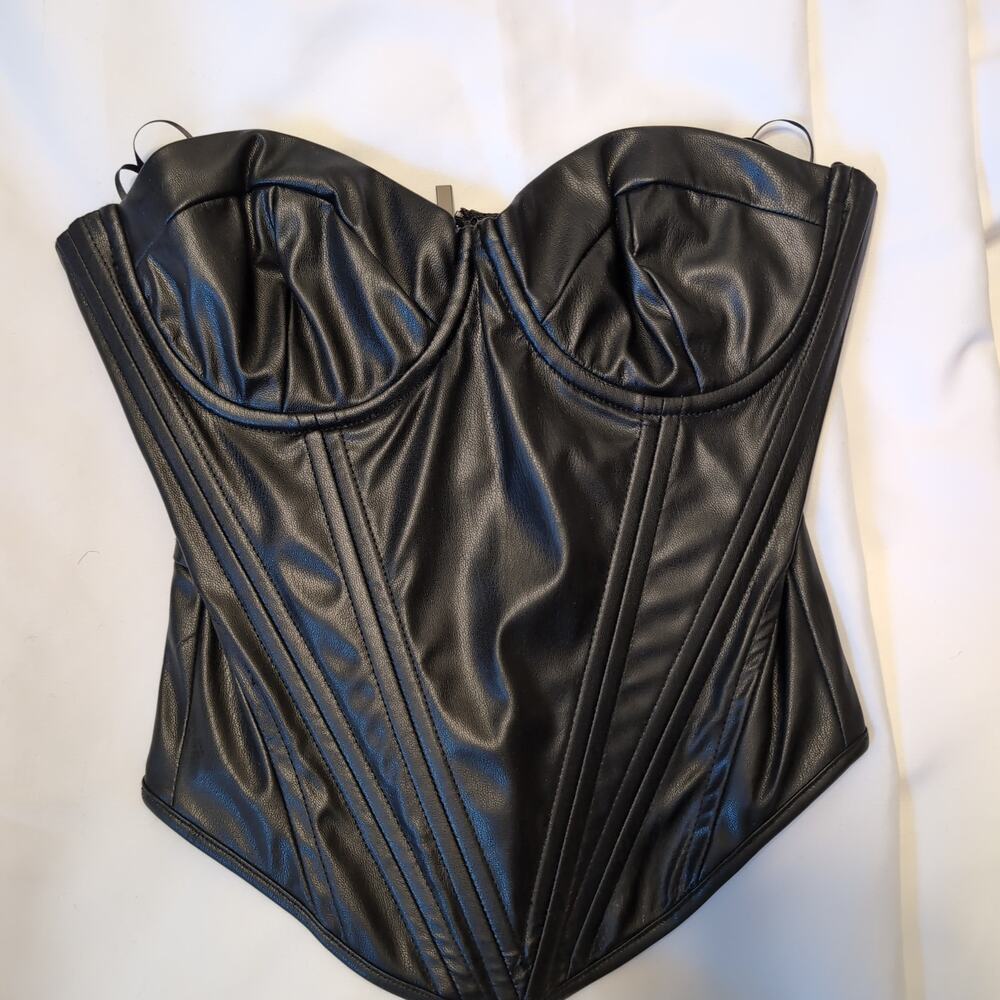 Faux Leather Gothic Corset